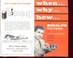 Ednalite Camera Filters Brochure circa 1958