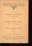 Program Irene D Taylor Ebenezer Baptist 1945