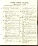 Great Marine Disasters/Mysterys 1831 to 1928
