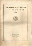 1952 Univ of Pgh Commencement Program