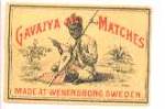 Gavaiya Matches Wenersborg Sweden Label