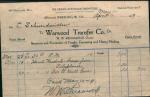 Warwood Transfer Company Receipt from 1919