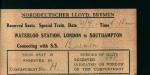 Special Railroad Ticket for Ocean Liner Breme