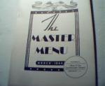 The Master Menu of Meals for  March 1944