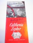 California Zephyr Vista-Dome 1960 Brochure
