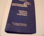 Conrail Central Region Timetable! Emp. Only