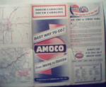 Amoco Map of N. and S. Carolina from 1940s! in Color!