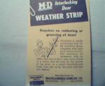 M-D Interlocking Door Weatherstripping  from 1950s!