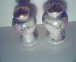 Floral  Decorated Porcelain Shakers with Gold Top!