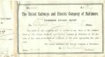 1900 stock scrip certif. RAILWAYS & ELEC. CO.