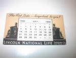 July.1946 Lincoln National Life Calendar