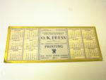 1935 O.K. Press Inc,Calendar Blotter