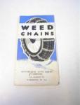 Ca 1950 Weed Chain Brochure & Catalog