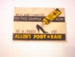 c1940 Allen's Foot=Ease Sample Packet
