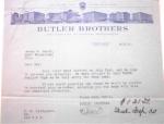 1916 Billhead Butler Brothers Wholesalers