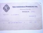 1912 Billhead The Leedom & Worrall Co.