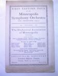Minneapolis Symphony Orchestra 1st E. Tour