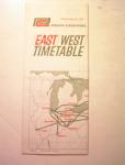1970 Penn Central East/West/Time Table