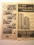 Colonial Hotel of Washington Brochure