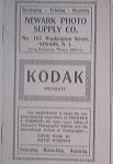 c.1920 Newark Photo Supply Co. KODAK Specialists
