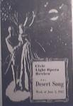 The Civic Light Opera Review "The Desert Song" 6/2/1947