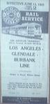 Pacific Electric Rail Service Los Angele TimeTable 1943