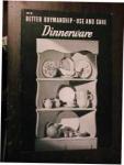 Dinnerware use & care guide great photos 1936