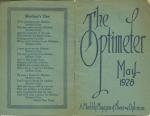 THE OPTIMETER MAY 1928 Mag. of Cheer & Optimism