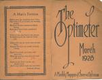 THE OPTIMETER ,MARCH 1928 Mag. of Cheer & Optimism