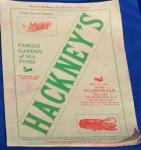 Hackney's On the Boardwalk Menu circa 1940's