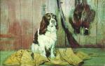 POSTCARD OF A DOG FROM 1956
