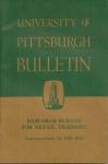 U. OF PITTSBURGH BULLETIN RESEARCH TRAINING,1951-52