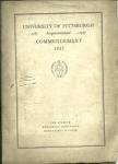 U. OF PITTSBURGH COMMENCEMENT BOOK 1937