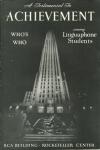 WHO' WHO ACHIEVEMENT BOOK BY LINGUAPHONE 1935