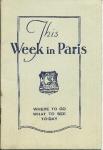 THIS WEEK IN PARIS BOOKLET,1930'S