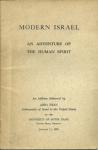 MODERN ISRAEL BOOKLET 1955