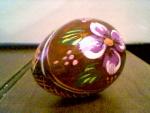 Russian hand painted wooden Easter egg