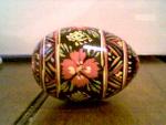 Russian hand painted wooden Easter egg