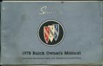 Owner's Manual, 1978 Buick Skylark