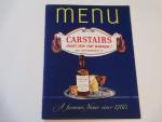 Carstairs Whiskey Advertising Vintage Menu/Boxing Cham