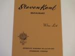 Steven Kent Restau.-Petersburg, VA. Vintage Wine List