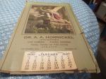 Dr. A.A. Hornickel 1930 Wall Calendar- Optometrist