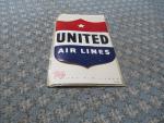 United Air Lines Stickers for luggage circa 1950's