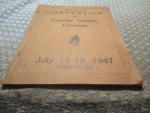 Fayette County Firemen Convention 1947- Program Book