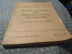 U.S. War Dept. 5/1947 Booklet- Pavement Repairs