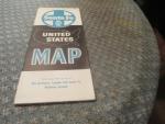 Santa Fe Railroad- United States Map Routes 1950's