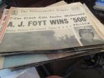 Indianapolis Star 5/30/1964 Eddie Sachs dies Indy 500