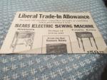 Sears Electric Sewing Machine Advertisement Trade-In