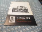 Leica M3 Camera Advertising Pamphlet- Auto Shutter
