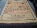 Alka-Seltzer 1933 Wall Calendar- Promotional Item